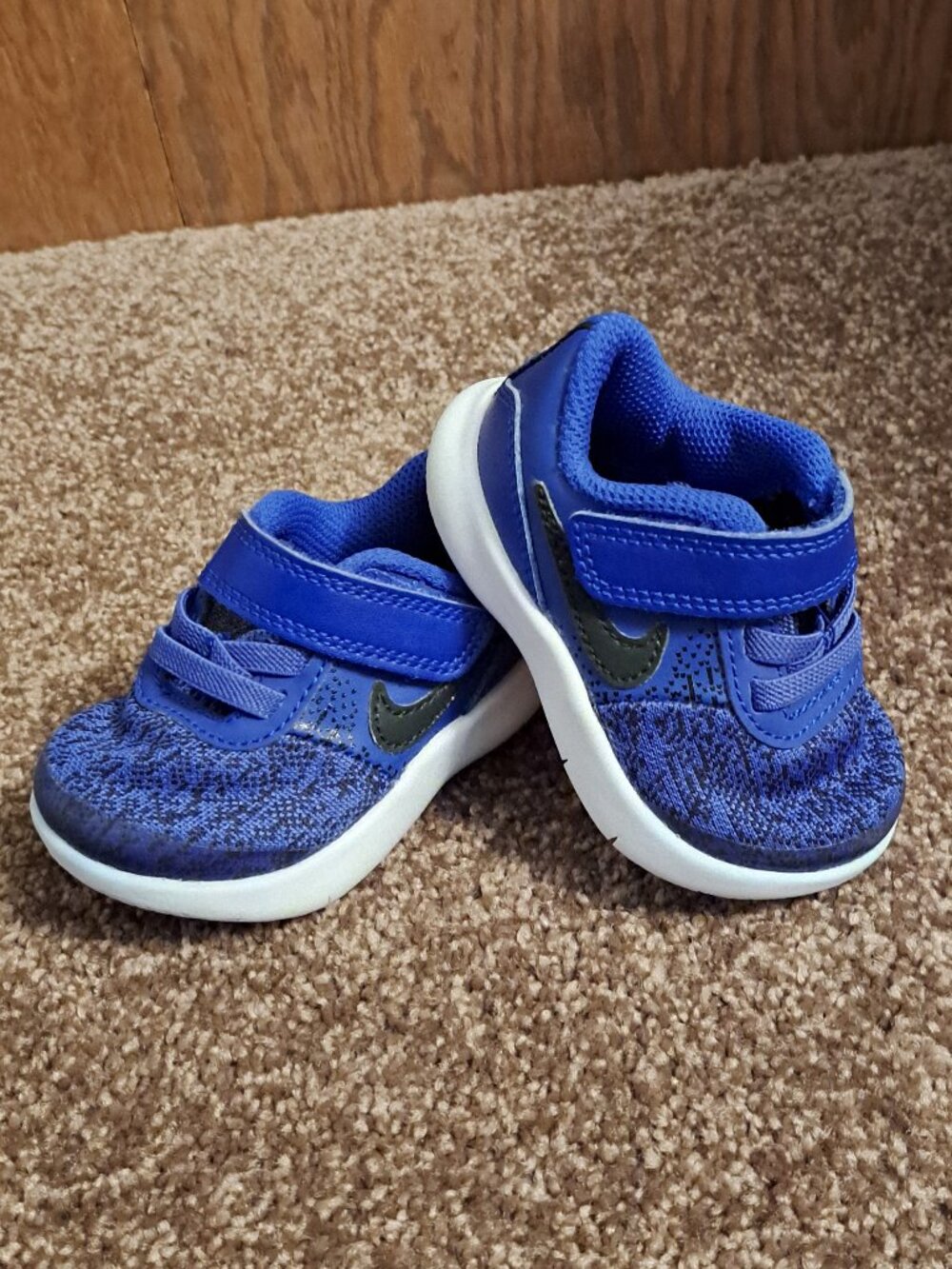 Nike Infant Flex Contact Blue/Black/White 917935-402 Sneakers - Picture 3 of 8